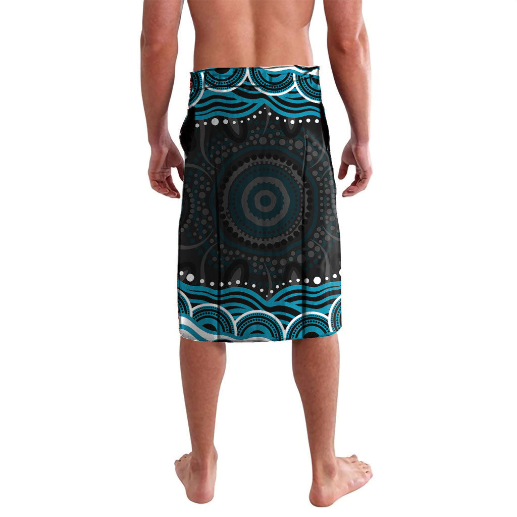Personalized Port Adelaide Power Rugby Lavalava Aboriginal Dot Art - Dreamtime Football Mascot