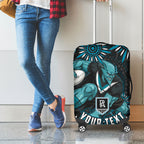 Personalized Port Adelaide Power Rugby Luggage Cover Aboriginal Dot Art - Dreamtime Football Mascot