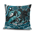 Personalized Port Adelaide Power Rugby Pillow Cover Aboriginal Dot Art - Dreamtime Football Mascot