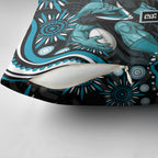 Personalized Port Adelaide Power Rugby Pillow Cover Aboriginal Dot Art - Dreamtime Football Mascot