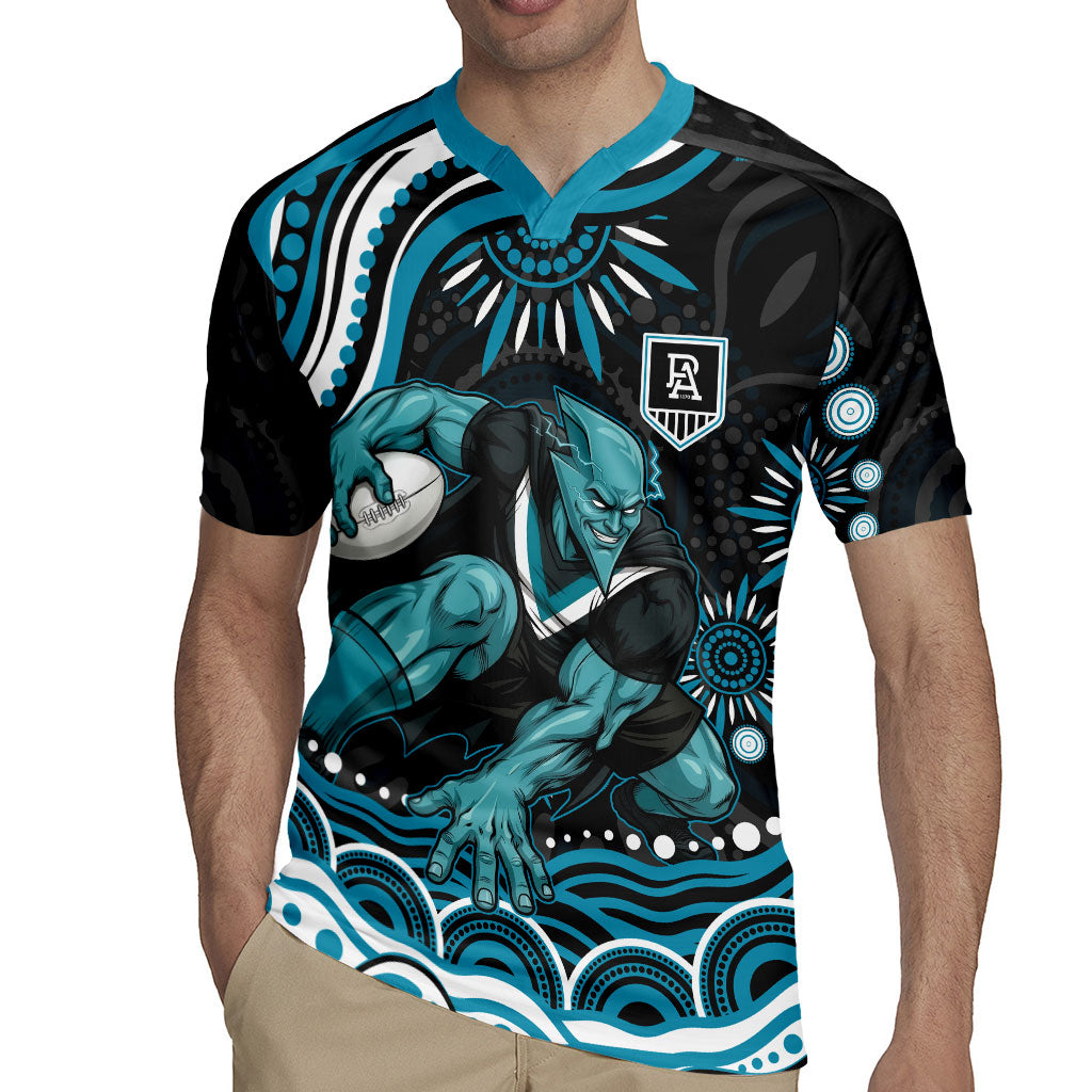 Personalized Port Adelaide Power Rugby Rugby Jersey Aboriginal Dot Art - Dreamtime Football Mascot
