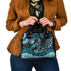 Personalized Port Adelaide Power Rugby Shoulder Handbag Aboriginal Dot Art - Dreamtime Football Mascot