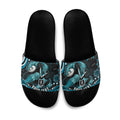 Personalized Port Adelaide Power Rugby Slide Sandals Aboriginal Dot Art - Dreamtime Football Mascot