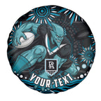 Personalized Port Adelaide Power Rugby Spare Tire Cover Aboriginal Dot Art - Dreamtime Football Mascot