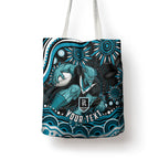 Personalized Port Adelaide Power Rugby Tote Bag Aboriginal Dot Art - Dreamtime Football Mascot