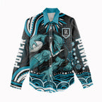 Personalized Port Adelaide Power Rugby Women Casual Shirt Aboriginal Dot Art - Dreamtime Football Mascot