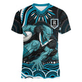 Personalized Port Adelaide Power Rugby Women V-Neck T-Shirt Aboriginal Dot Art - Dreamtime Football Mascot