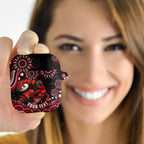 Personalized Essendon Bombers Rugby AirPods Case Aboriginal Dot Art - Dreamtime Football Mascot