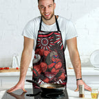 Personalized Essendon Bombers Rugby Apron Aboriginal Dot Art - Dreamtime Football Mascot