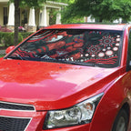 Personalized Essendon Bombers Rugby Auto Sun Shade Aboriginal Dot Art - Dreamtime Football Mascot