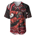 Personalized Essendon Bombers Rugby Baseball Jersey Aboriginal Dot Art - Dreamtime Football Mascot