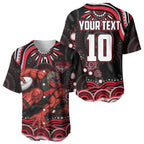 Personalized Essendon Bombers Rugby Baseball Jersey Aboriginal Dot Art - Dreamtime Football Mascot