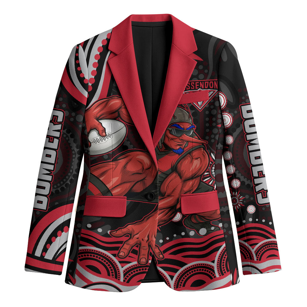 Personalized Essendon Bombers Rugby Blazer Aboriginal Dot Art - Dreamtime Football Mascot