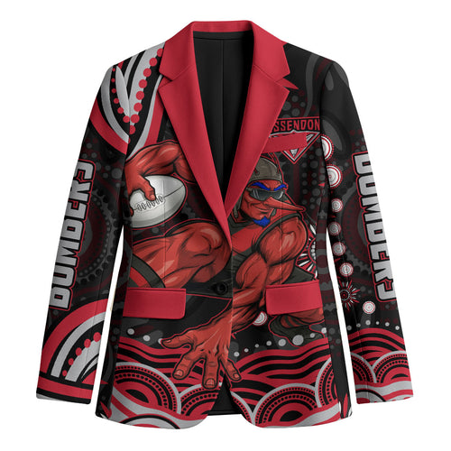 Personalized Essendon Bombers Rugby Blazer Aboriginal Dot Art - Dreamtime Football Mascot