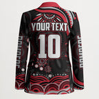 Personalized Essendon Bombers Rugby Blazer Aboriginal Dot Art - Dreamtime Football Mascot