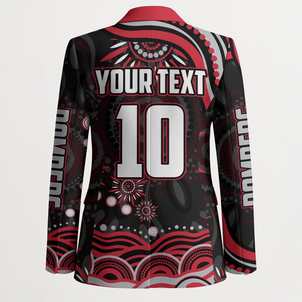 Personalized Essendon Bombers Rugby Blazer Aboriginal Dot Art - Dreamtime Football Mascot