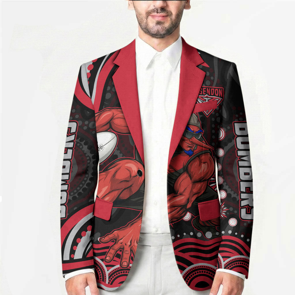 Personalized Essendon Bombers Rugby Blazer Aboriginal Dot Art - Dreamtime Football Mascot