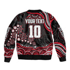 Personalized Essendon Bombers Rugby Bomber Jacket Aboriginal Dot Art - Dreamtime Football Mascot