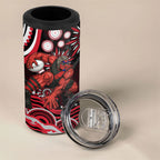 Personalized Essendon Bombers Rugby 4 in 1 Can Cooler Tumbler Aboriginal Dot Art - Dreamtime Football Mascot