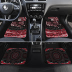 Personalized Essendon Bombers Rugby Car Mats Aboriginal Dot Art - Dreamtime Football Mascot