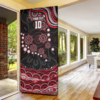 Personalized Essendon Bombers Rugby Door Cover Aboriginal Dot Art - Dreamtime Football Mascot