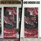 Personalized Essendon Bombers Rugby Door Cover Aboriginal Dot Art - Dreamtime Football Mascot