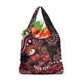 Personalized Essendon Bombers Rugby Grocery Bag Aboriginal Dot Art - Dreamtime Football Mascot