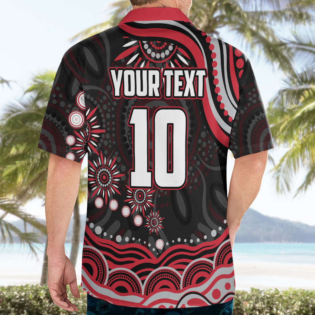 Personalized Essendon Bombers Rugby Hawaiian Shirt Aboriginal Dot Art - Dreamtime Football Mascot