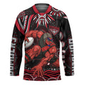 Personalized Essendon Bombers Rugby Hockey Jersey Aboriginal Dot Art - Dreamtime Football Mascot