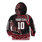 Personalized Essendon Bombers Rugby Kid Hoodie Aboriginal Dot Art - Dreamtime Football Mascot