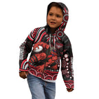 Personalized Essendon Bombers Rugby Kid Hoodie Aboriginal Dot Art - Dreamtime Football Mascot