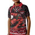 Personalized Essendon Bombers Rugby Kid Polo Shirt Aboriginal Dot Art - Dreamtime Football Mascot