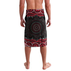 Personalized Essendon Bombers Rugby Lavalava Aboriginal Dot Art - Dreamtime Football Mascot