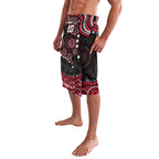 Personalized Essendon Bombers Rugby Lavalava Aboriginal Dot Art - Dreamtime Football Mascot