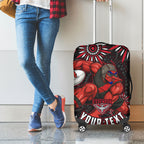 Personalized Essendon Bombers Rugby Luggage Cover Aboriginal Dot Art - Dreamtime Football Mascot