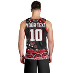 Personalized Essendon Bombers Rugby Men Tank Top Aboriginal Dot Art - Dreamtime Football Mascot
