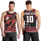 Personalized Essendon Bombers Rugby Men Tank Top Aboriginal Dot Art - Dreamtime Football Mascot