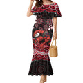 Personalized Essendon Bombers Rugby Mermaid Dress Aboriginal Dot Art - Dreamtime Football Mascot