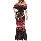 Personalized Essendon Bombers Rugby Mermaid Dress Aboriginal Dot Art - Dreamtime Football Mascot