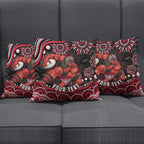 Personalized Essendon Bombers Rugby Pillow Cover Aboriginal Dot Art - Dreamtime Football Mascot