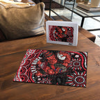 Personalized Essendon Bombers Rugby Puzzle Aboriginal Dot Art - Dreamtime Football Mascot