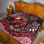 Personalized Essendon Bombers Rugby Quilt Aboriginal Dot Art - Dreamtime Football Mascot
