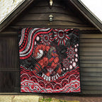 Personalized Essendon Bombers Rugby Quilt Aboriginal Dot Art - Dreamtime Football Mascot