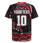 Personalized Essendon Bombers Rugby Rugby Jersey Aboriginal Dot Art - Dreamtime Football Mascot