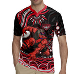 Personalized Essendon Bombers Rugby Rugby Jersey Aboriginal Dot Art - Dreamtime Football Mascot