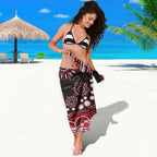 Personalized Essendon Bombers Rugby Sarong Aboriginal Dot Art - Dreamtime Football Mascot