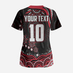 Personalized Essendon Bombers Rugby Scrub Top Aboriginal Dot Art - Dreamtime Football Mascot