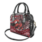 Personalized Essendon Bombers Rugby Shoulder Handbag Aboriginal Dot Art - Dreamtime Football Mascot