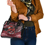 Personalized Essendon Bombers Rugby Shoulder Handbag Aboriginal Dot Art - Dreamtime Football Mascot
