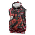 Personalized Essendon Bombers Rugby Sleeveless Hoodie Aboriginal Dot Art - Dreamtime Football Mascot